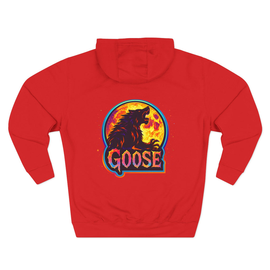 Sunset Goose Silhouette Three-Panel Fleece Hoodie | Band Graphic