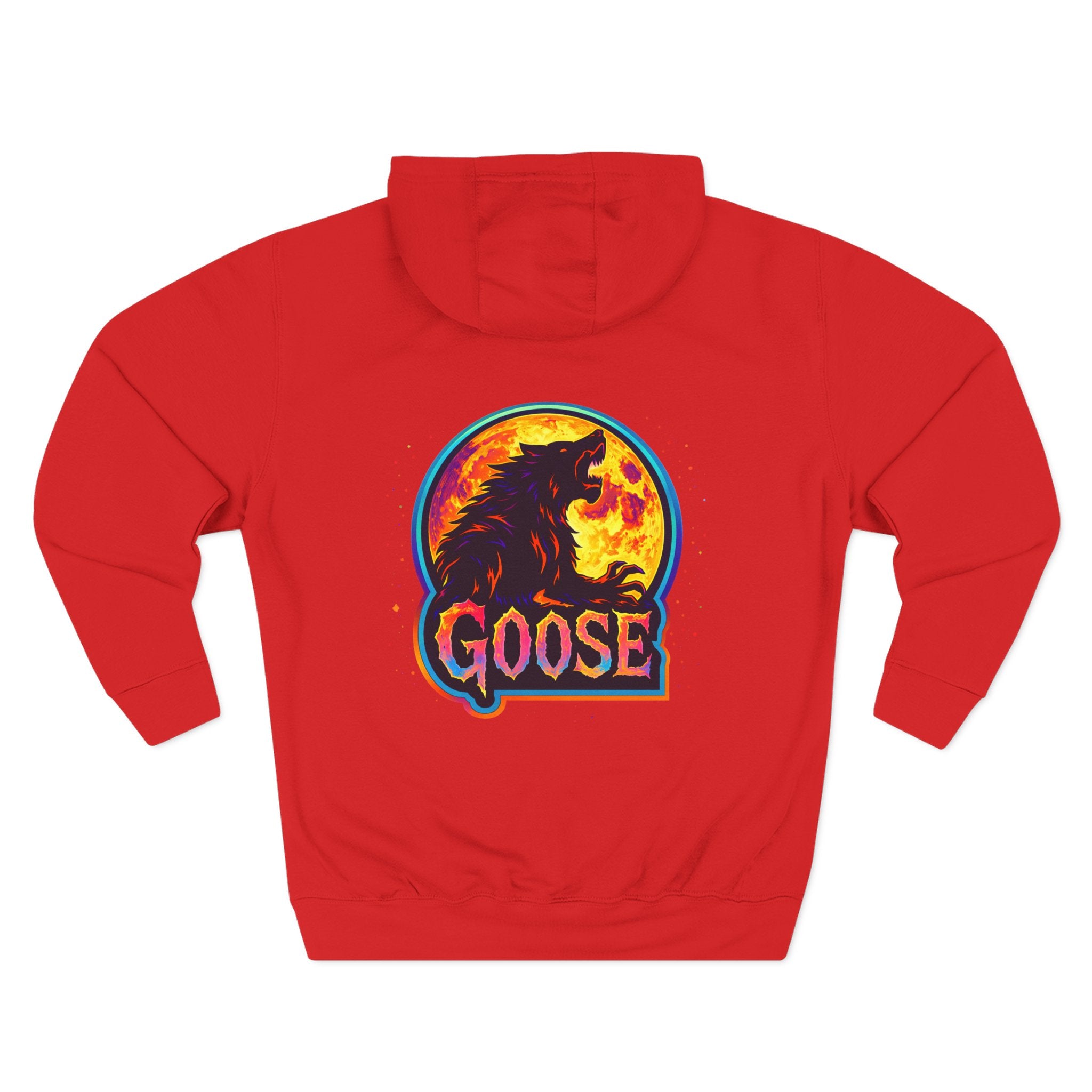 Sunset Goose Silhouette Three-Panel Fleece Hoodie | Band Graphic