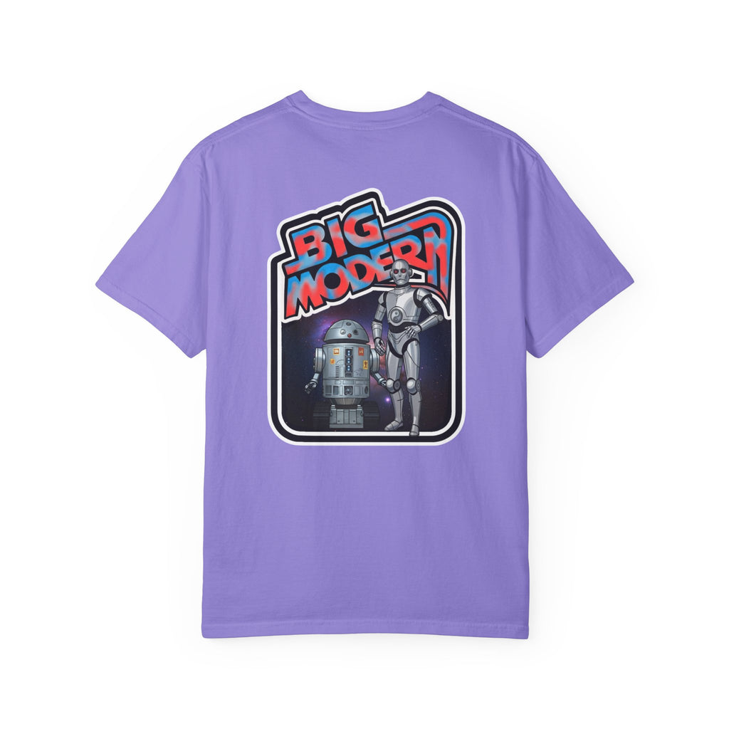 Big Modern Robot Graphic T-Shirt — "GOOSE" Chest Text, Retro Sci‑Fi Back Print